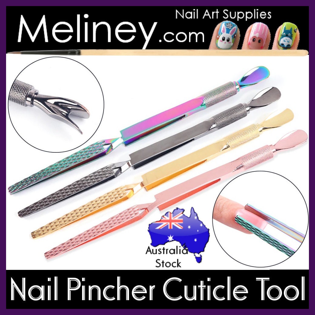 Acrylic Nail Pincher Cuticle Pusher Picker Tool Tweezers Pinching Pinch  Clamp Nail Art C Curve 