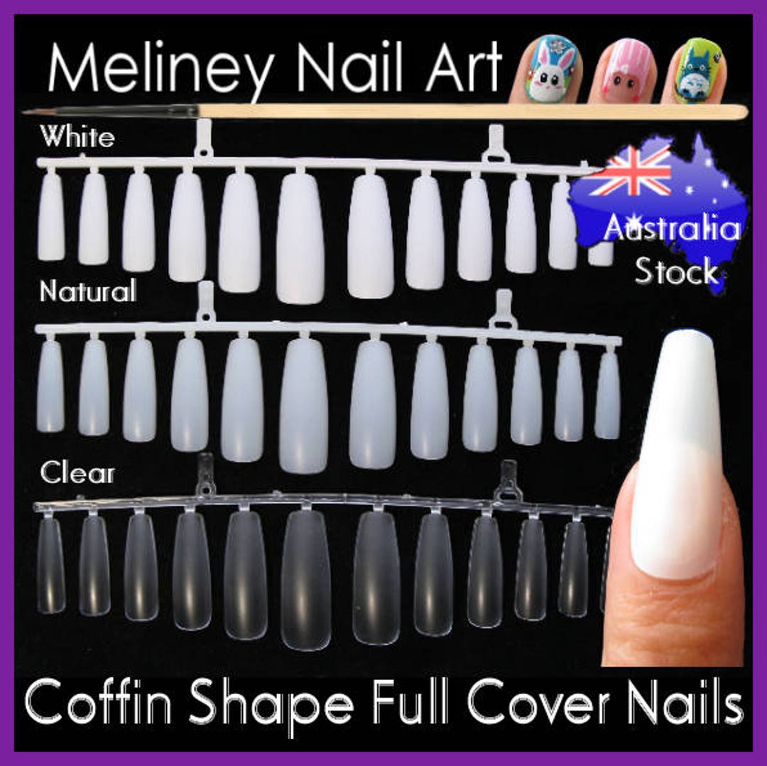 Coffin Shaped Full Cover Nail Tips Ballerina Flase Pointy - Etsy