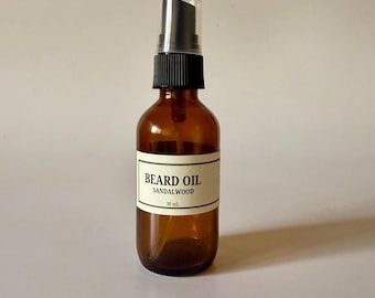 Beard Oil Spray-Non Greasy Beard Oil, Real Sandalwood Beard Oil, Mysore Sandalwood Beard Oil, Lghtly Scented Sandalwood Beard Oil-60ml