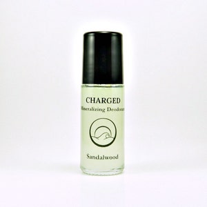 Sandalwood Natural Roll-On Deodorant: Mineral Enriched, Aluminum Free