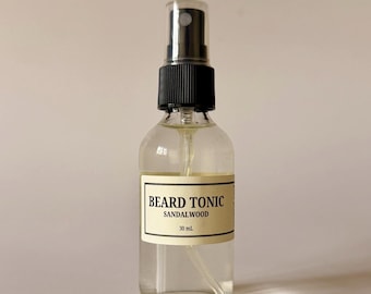 Natural Sandalwood Beard Tonic: Non-Greasy Hydrating Spray