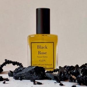 Black Rose Perfume- Made with 100% Real Rose Oil,  All Natural Rose Perfume, Rose Absolute Oil, Natural Rose Fragrance, Pure Rose Perfume