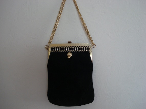 CHRISTIAN DIOR Vintage Clutch Chain Black & Gold CD Monogram Shoulder Bag  Circa 1970s - Chelsea Vintage Couture