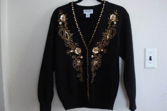 black evening cardigan