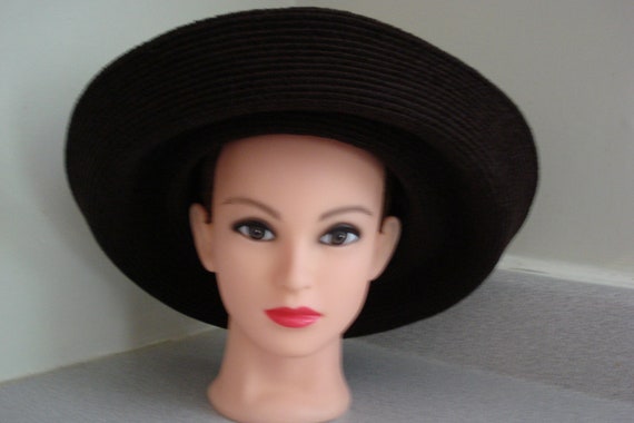 VINTAGE ERIC JAVITZ Hat / Chocolate Brown Corduro… - image 7