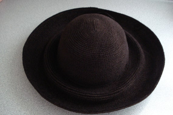VINTAGE ERIC JAVITZ Hat / Chocolate Brown Corduro… - image 6