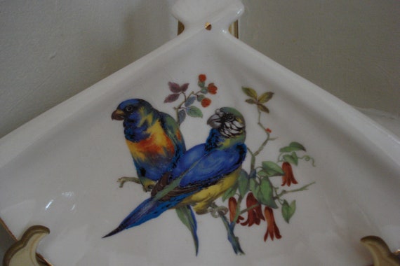 VINTAGE TRINKET DISH / Porcelain Hand Painted w/ … - image 2