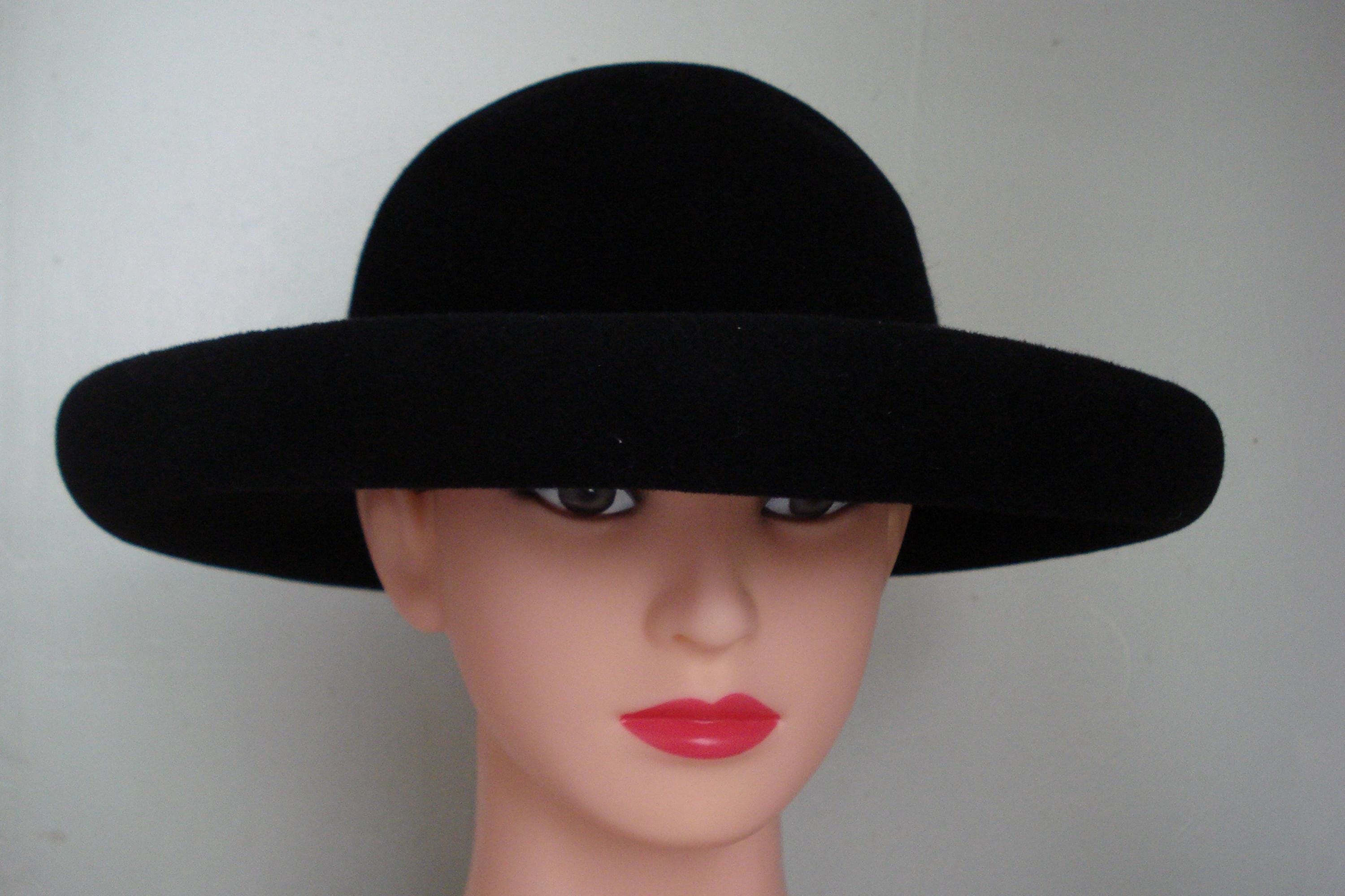 ERIC JAVITS HAT / Vintage Black Velvet Never Worn Hat W  display picture 2