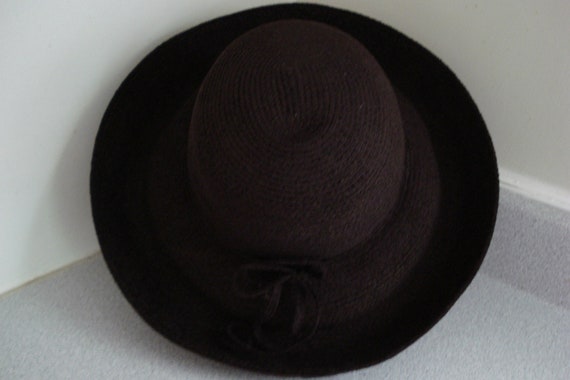 VINTAGE ERIC JAVITZ Hat / Chocolate Brown Corduro… - image 5