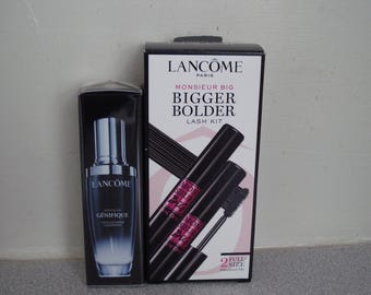 Vintage LANCOME NIB 2 Piece LOT / Made in France / Advance Genifique Youth Cream & 2 Full Size Mascara