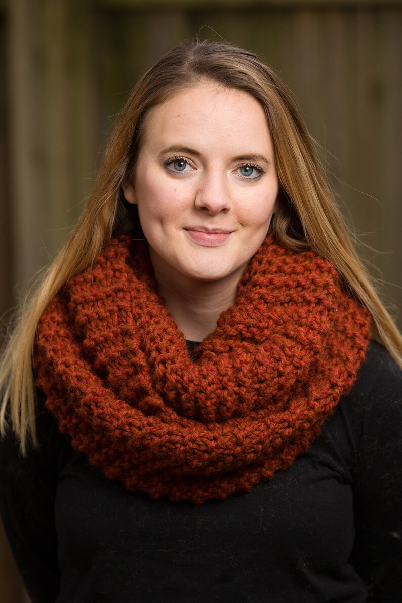 KNITTING PATTERN Coffee Shop Cowl Infinity Scarf Chunky | Etsy