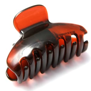 Buy 1 Get 1 Free ** French Claw Made Of Durable Celluloid Acetate Tortoise Shell 2 Inch Interlocking Teeth Hair Claw Clip Made In France U08