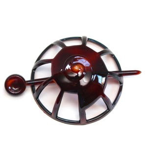 French Hair Bun Holder With Stick Hair Clip Made In France Celluloid Acetate Tortoise Ponytail Holder Hair Stick Bun hair Accessories U27