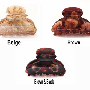 LIMITED COLLECTION French Hair claw Clips For Women Made In France Medium 2 3/4 x 1 1/2 Inch Tortoise Shell Hair clips D3-D1-D7