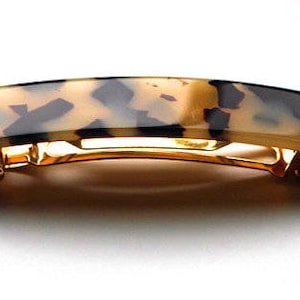 May include: A tortoiseshell hair clip with a gold metal bar.