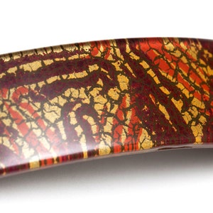 French Hand Painted Celluloid Acetate Tortoise Shell Escale Color Large Handmade Barrette Hair Clip Q28