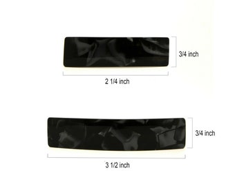 Latest Edition French Black & Gray Hand-Made Hair Barrettes Made In France Hair Clips Accessories For Women N40S-N40