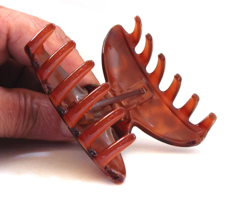 New Arrival French Hair Claws Large 2 3/4 X 1 1/2 Inch Brown Etsy