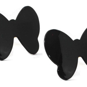 SET OF 2 New Modern Design French Beautiful Hair barrettes Wholesale Price 2 Inches Black Tortoise Shell Butterfly Hair Clips D41