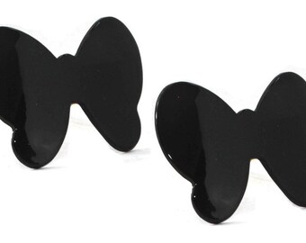 SET OF 2 New Modern Design French Beautiful Hair barrettes Wholesale Price 2 Inches Black Tortoise Shell Butterfly Hair Clips D41