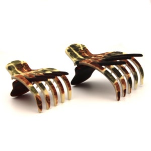 New Modern Art Hand Painted French Hair Claw Design For Modern Lifestyle Hold Hair All Day In Place Light Weight Sturdy And Durable D26-Q6