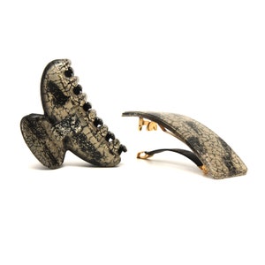 Premium Hand Painted Hair Barrette Claw Clip Tortoise Hair Clip Hair Clasp Hair Accessories For Women & Girls D30-D31