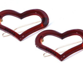 Prettyou Haarspange Damen – Handgefertigt, Zelluloid, Schildpatt-Design, 8,9 Cm, Grün