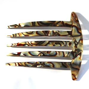 Onyx Hair Comb Handmade In France Celluloid Tortoise Shell 3 Inches Medium Hair Clips Hair Sticks Hair