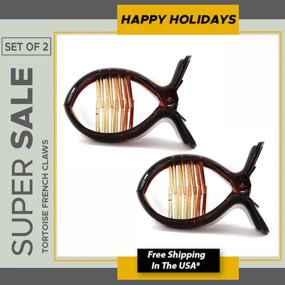 Set of 2 - New Limited Collection French Hair Claws Brown  display picture 1