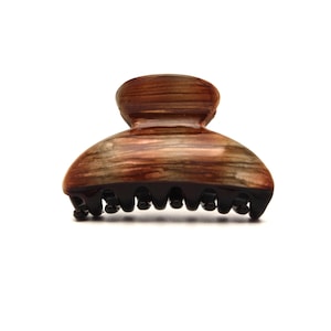French Hand-Painted Faux Wood-Grain Jaw Clip For Women Girls Made In France, Durable & Strong Grip Hair Clip, Daily Wear QN4s-Q25
