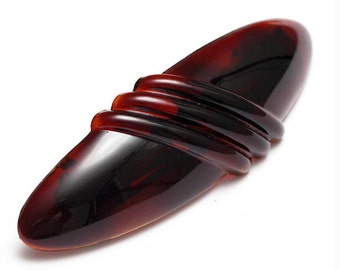 French Hair Barrette Celluloid Acetate Latest Collection Tortoise Large Barrettes 3 1/2 Inch Hair Clips Hair Accessories Made In France U29