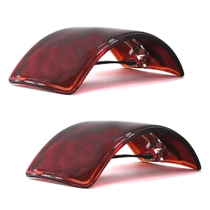 Discounted SET OF 2 French Tortoise Hair Barrette High Quality Celluloid Acetate Large 4 x 2 Inch Hair Clip Accessories U15
