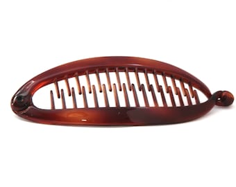 French Modern Design Banana Hair Clip Made Of Celluloid Acetate 4.5 Inches Tortoise Shell Hair Clips Hair Accessories U64