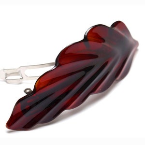 French Leaf Shape Hair Barrettes Celluloid Acetate Tortoise Shell Hair Clip Barrette Hair Accessories U40