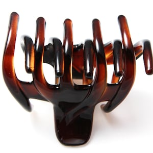 French Cellulose Acetate Tortoise Shell Alligator Hair Claw Clip 2 Inches U09