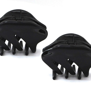 SET OF 2 Limited French Hair Claws Clip Small 6 cm Tortoise Shell Celluloid Acetate Jaw Clip Hair Clamp U72