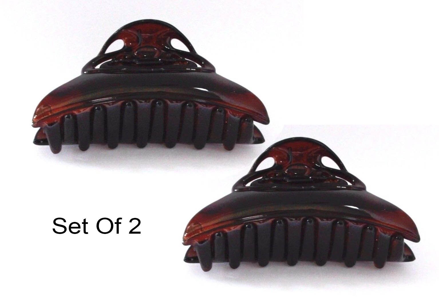 5 Piece Set of Hair Claws Hair Claw Clips Matte 4 Piece Set Rectangle Size Medium NEW  main image 4