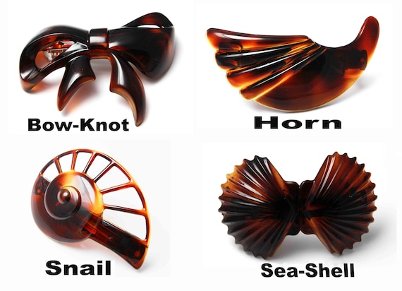 New Holiday Collections French Barrette Celluloid Tortoise Shell 3 Inches Made In France Stamped Steel Hinge Hair Barrettes U10-13