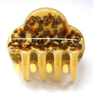 Latest Hand Painted Hair Claws Collection Celluloid Acetate Tortoise Glossy Sandstone Color Jaw Clip MADE IN FRANCE Q48