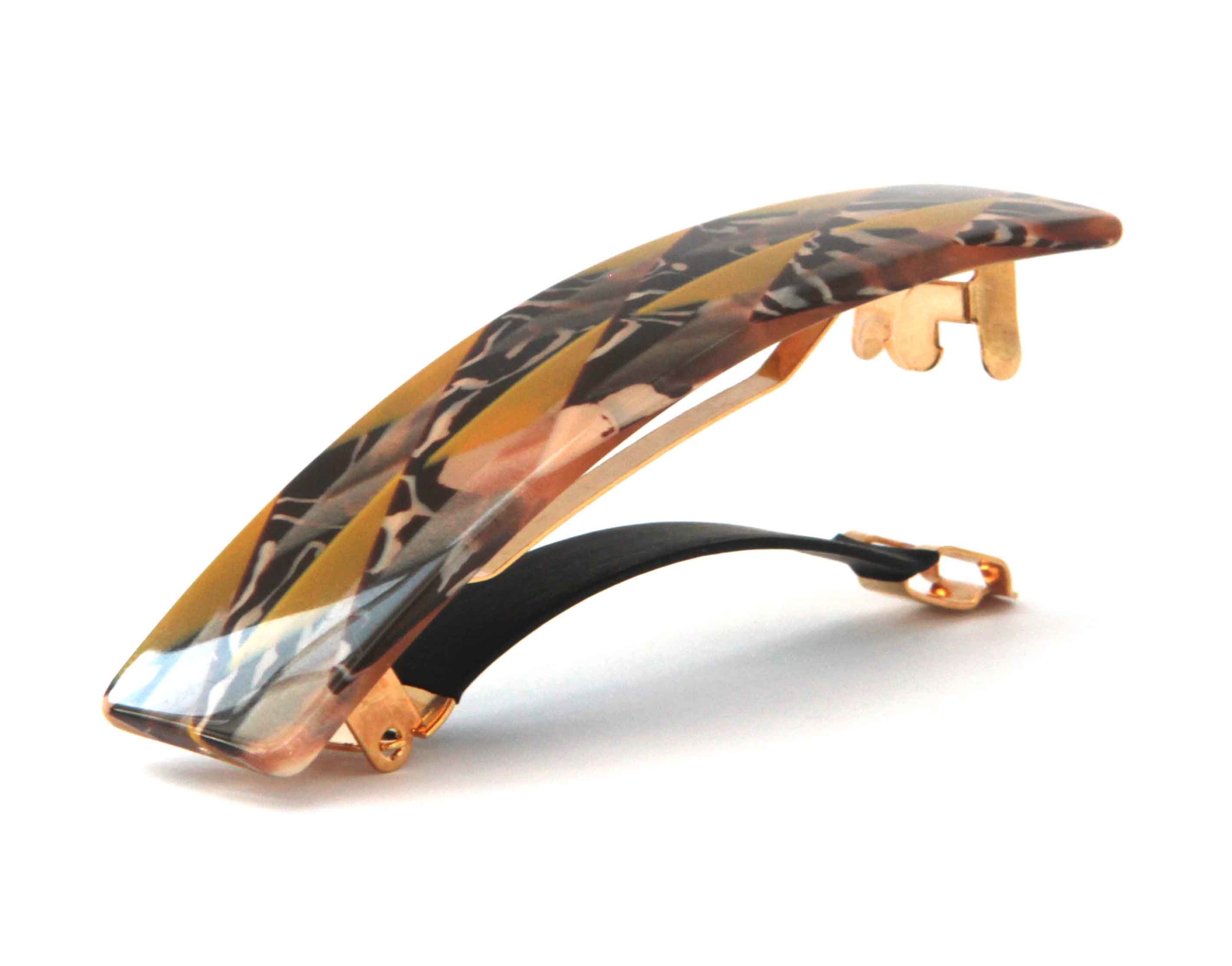 Tortoise Shell Hair Barrette, Handmade French No-slip Clip  display picture 3
