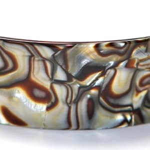 French Curved Onyx Handmade Hair Barrette 3 1/2 Inch Silver Tone Hair Clip Barrettes N6