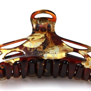 French Beautiful Handmade Alligator Tortoise Shell Hair Clip Jaw Clip Q03