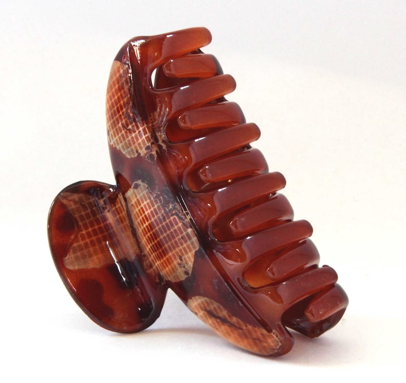 New Arrival French Hair Claws Large 2 3/4 X 1 1/2 Inch Brown Etsy