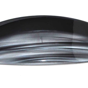 New Limited Edition French Hair Barrette 4 1/4 x 1 1/2 Inches Black Shiny Oval Large Hair Clips Made In France Barrettes D44