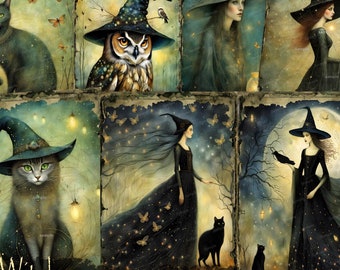 Diario spazzatura delle STREGHE / Kit diario spazzatura di Halloween / Pagine di diario spazzatura della stregoneria / Pagine di diario spazzatura di Halloween / Kit di diario spazzatura delle streghe
