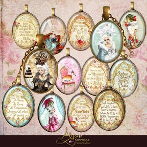 Marie-Antoinette  cartes de voeux , Images digitales, Découpage, scrapbooking, cartes postales, cartes d'art, imprimables, images numerique
