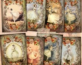 Ballet Dancers,  Digital Collage Sheets, Digital Download,  for journaling,  scrapbooking, greeting cards -  Instant Download Clipart