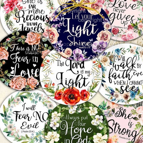 BIBLE VERSES Stickers 3 2 2.5 - Etsy