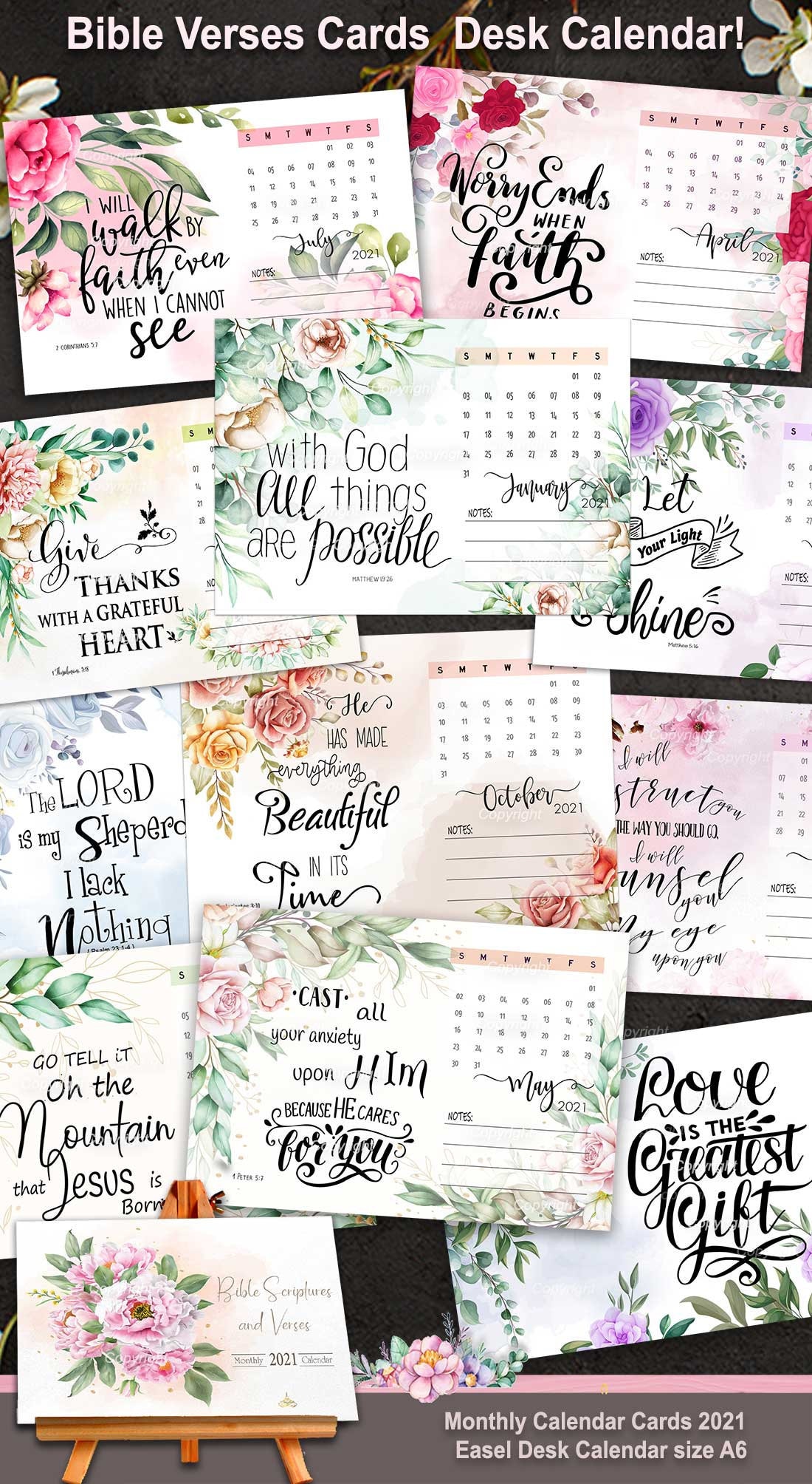 2024 Calendar Printable Monthly Bible Verse 2024 CALENDAR PRINTABLE