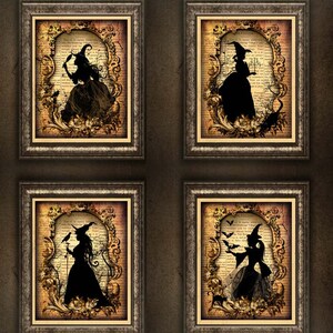 Halloween silhouette  -  découpage, Images digitales pour scrapbooking, cartes faits main